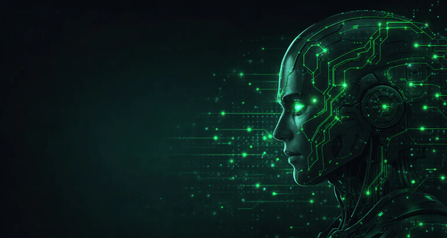 Illustration futuriste de l'intelligence artificielle